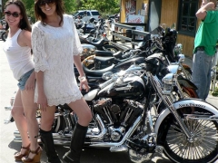 Hot Girls With Row Of Harleys